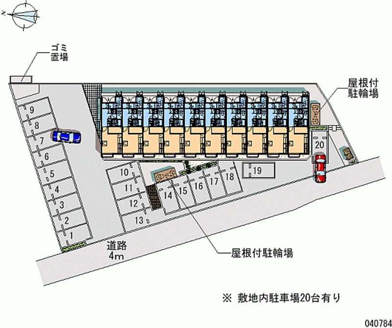 レオパレスパーシモン 月極駐車場