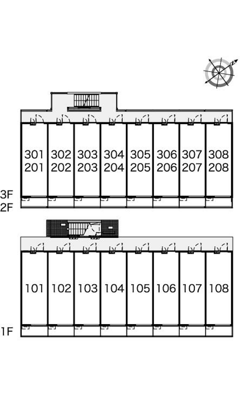 レオパレスアイリスＮ 間取配置図