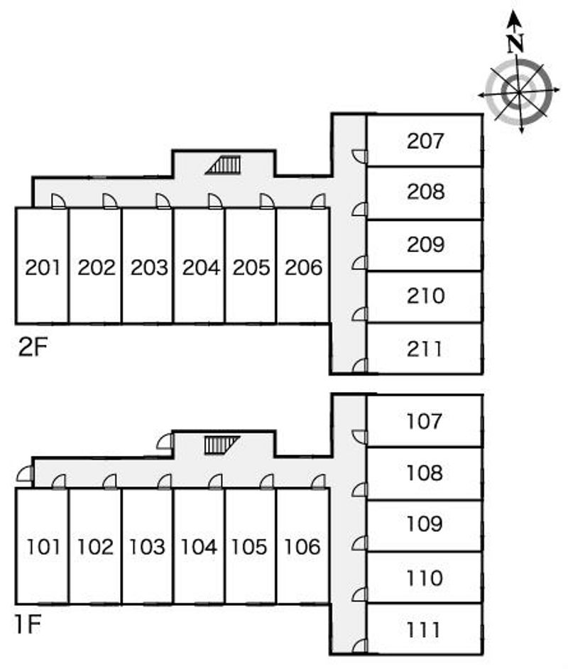 レオパレスヴィレッジオブホープ 間取配置図