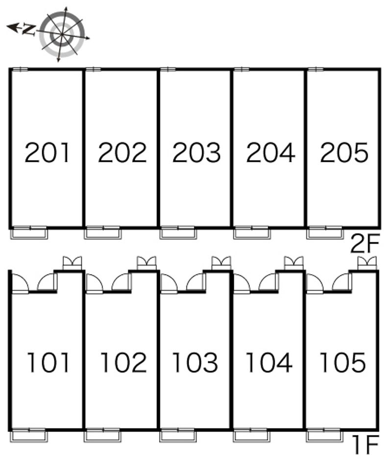 レオパレスロンシェル 間取配置図