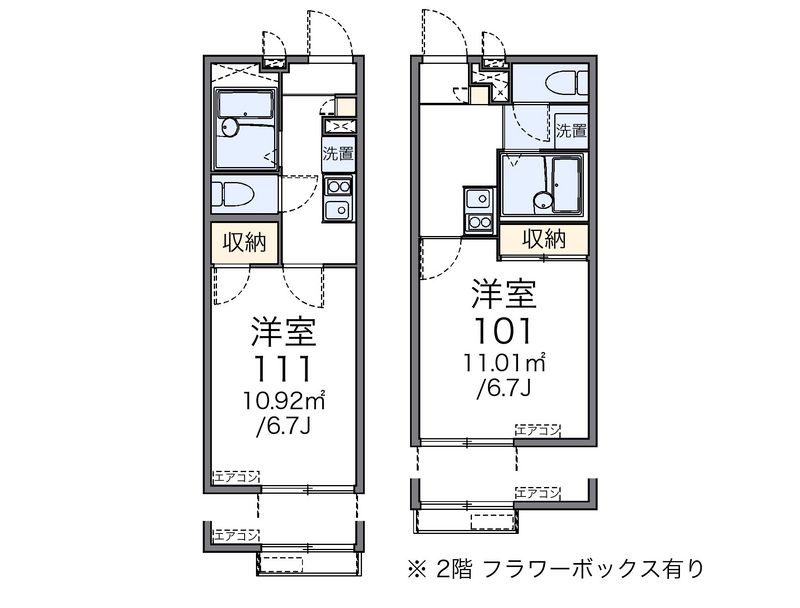レオパレスローズ 間取図