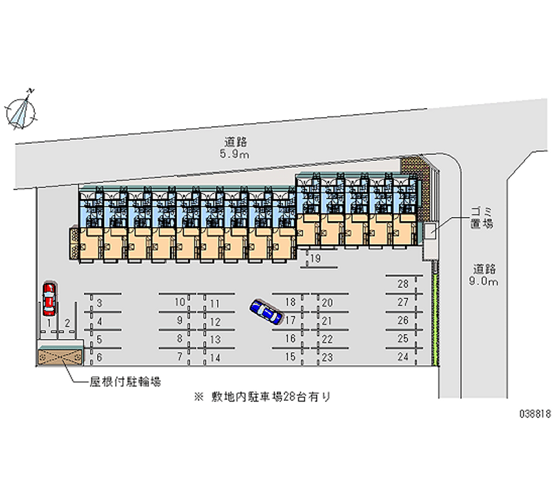 レオパレスかたびら新町　Ⅱ 月極駐車場