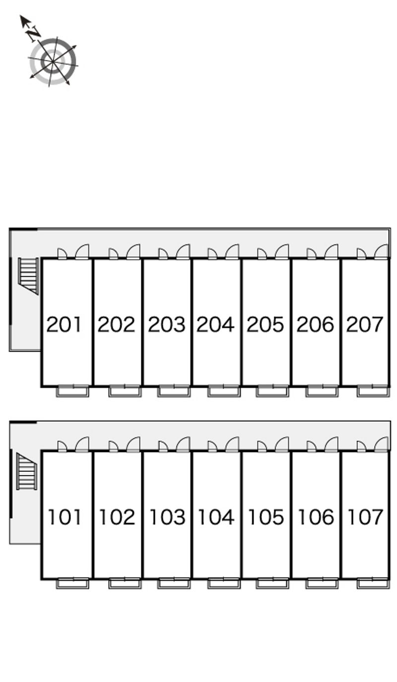 レオパレスネスト鳶尾 間取り配置図