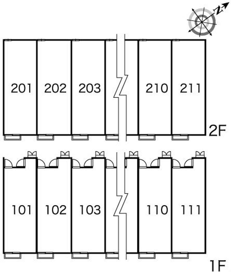 レオパレスサンクローバー 間取配置図