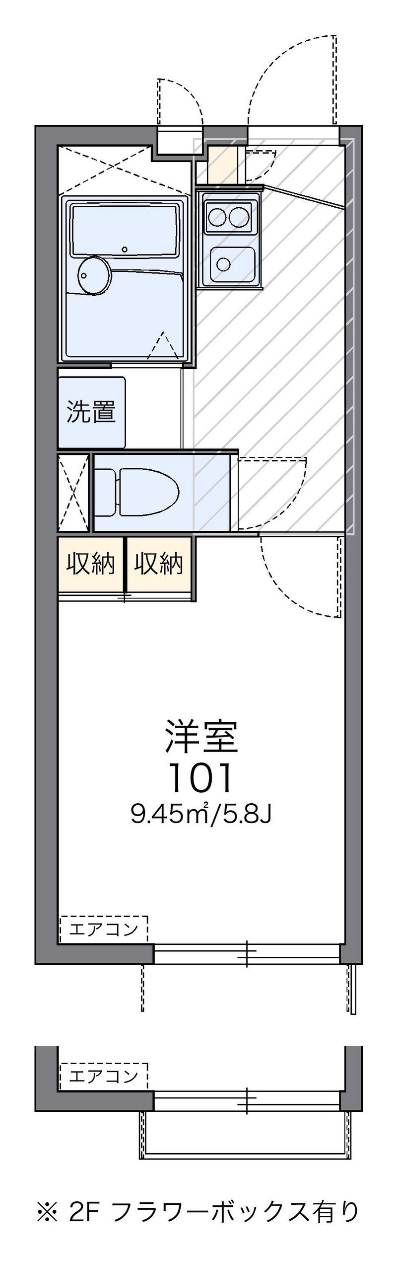 レオパレス瑞穂汐路 間取図