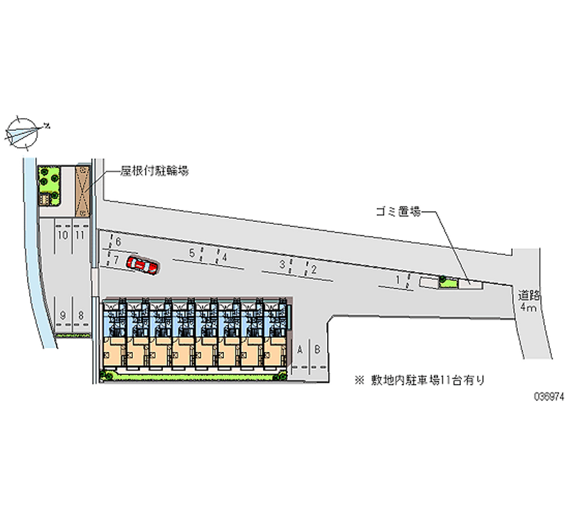 レオパレスＮＥＯ田辺 月極駐車場