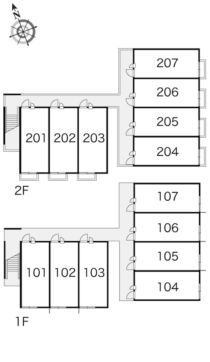 レオパレス響 間取配置図