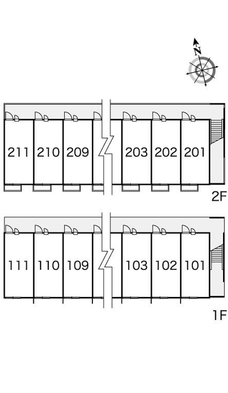レオパレスオーキッド２ 間取配置図