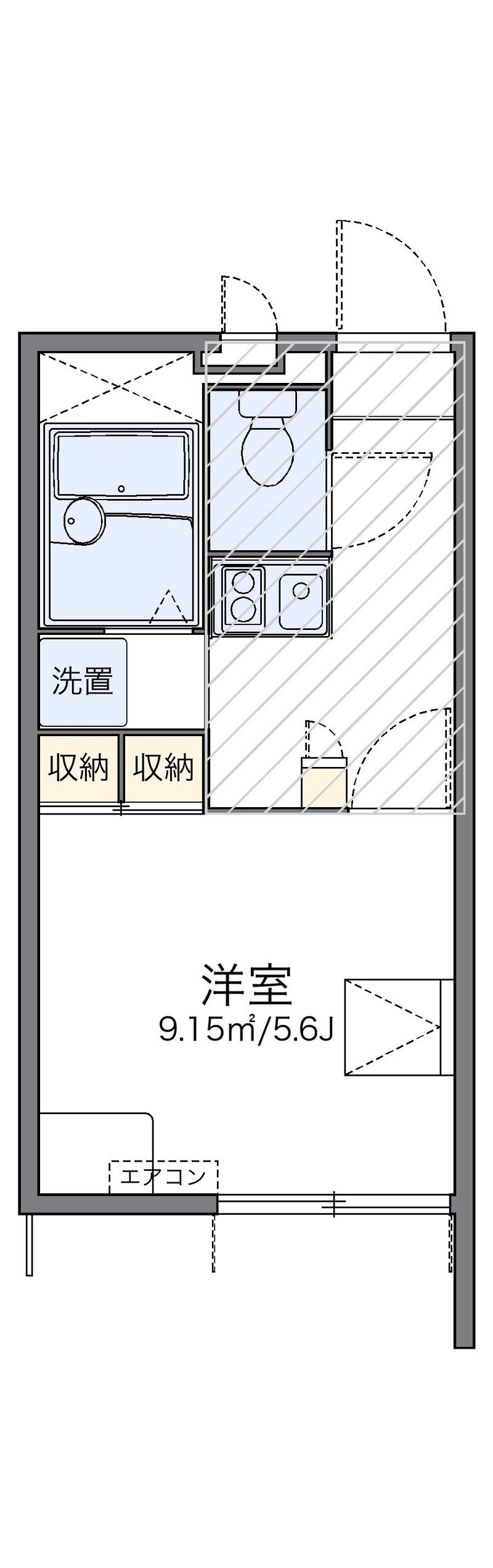 レオパレスロフテージミドリ 間取図
