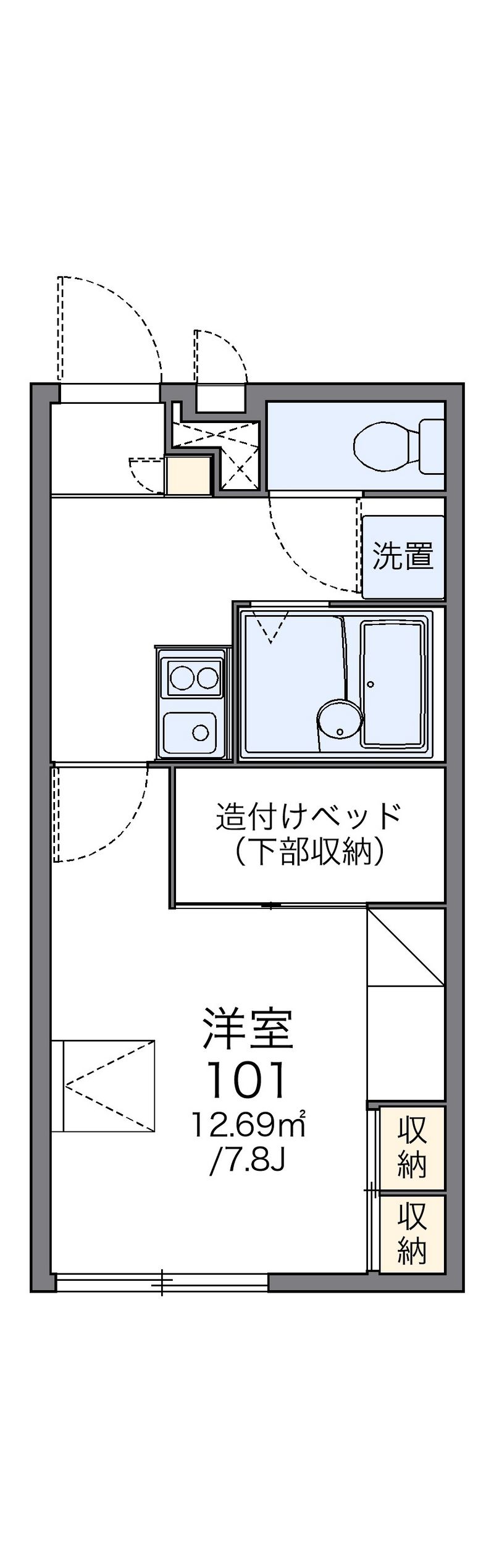 レオパレス岐阜県庁西 間取図