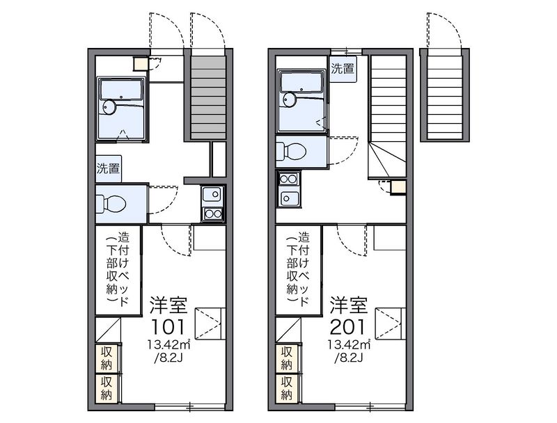 レオパレスアスリートＭ 間取図