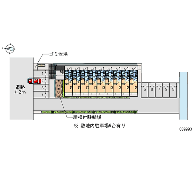 レオパレスフレグランス萩 月極駐車場