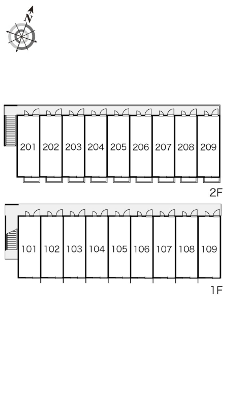 レオパレスカトレア 間取り配置図