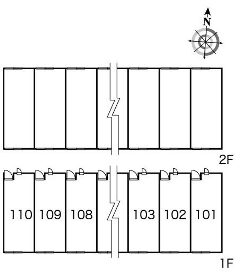 レオパレス室積Ⅱ 間取配置図