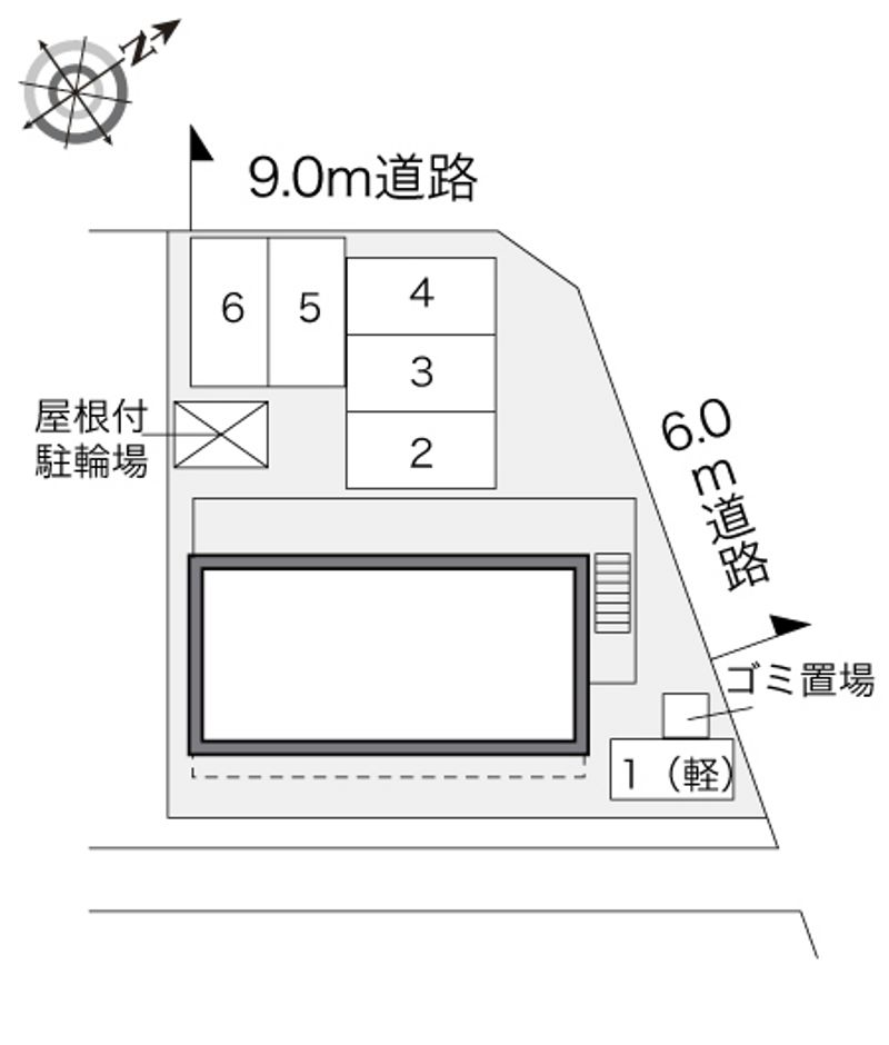 レオパレスパレーゼ丸山２ 配置図