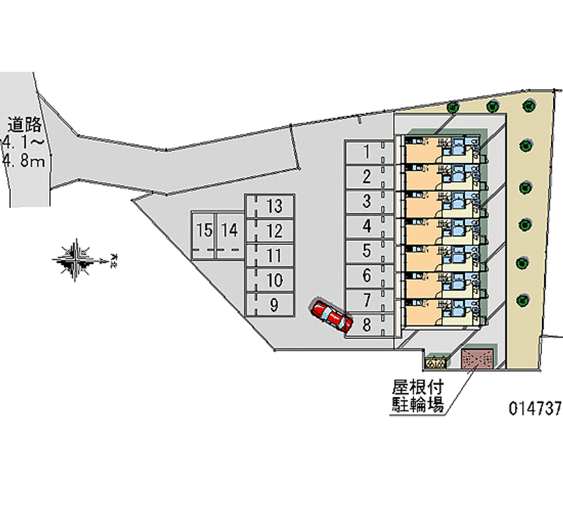 レオパレスアイビス 月極駐車場