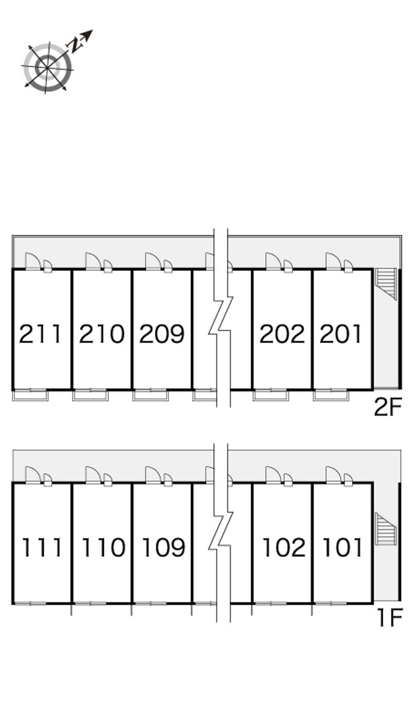 レオパレスセキバＡ 間取配置図