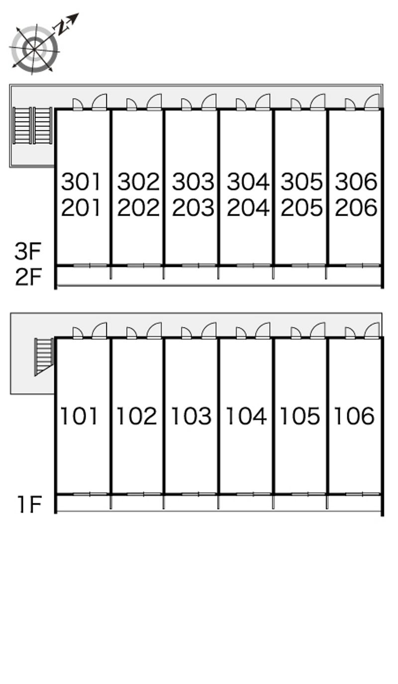 レオパレスエルピス大林 間取り配置図