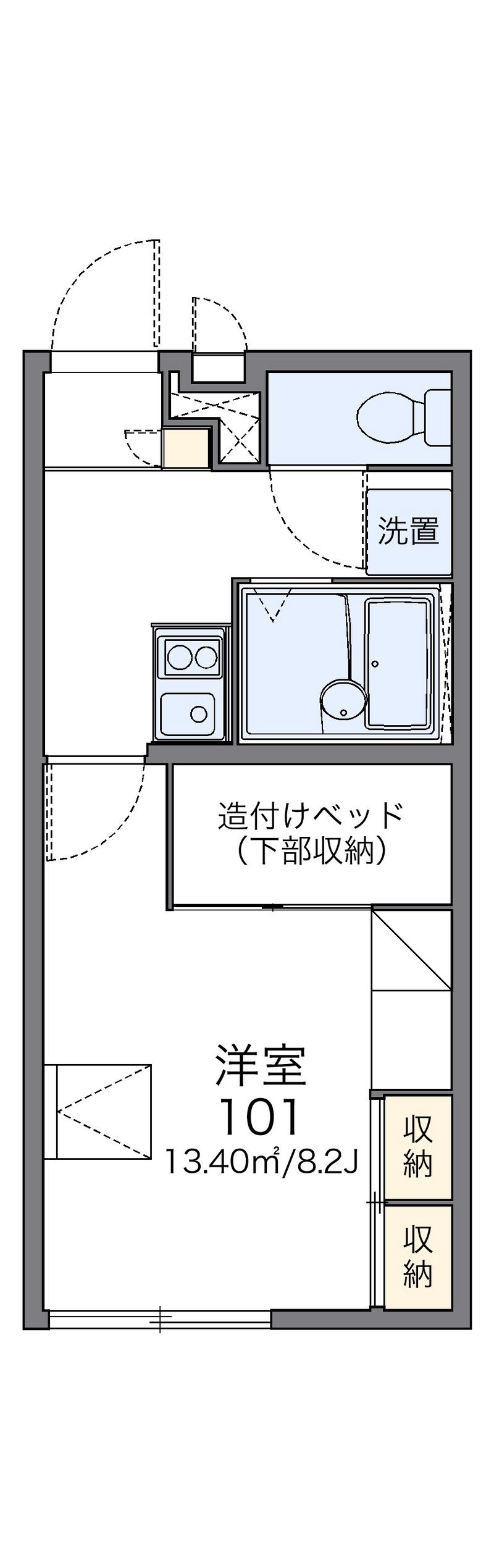 レオパレスクレインコート横田 間取図