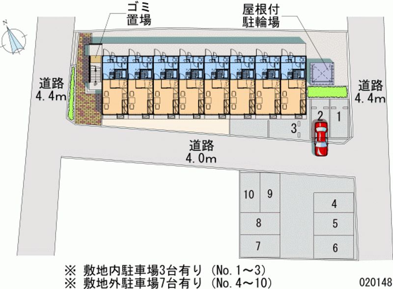 レオパレス上山 月極駐車場