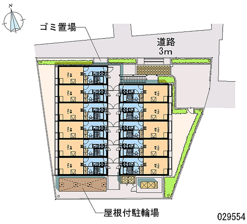 レオパレス竹園 区画図