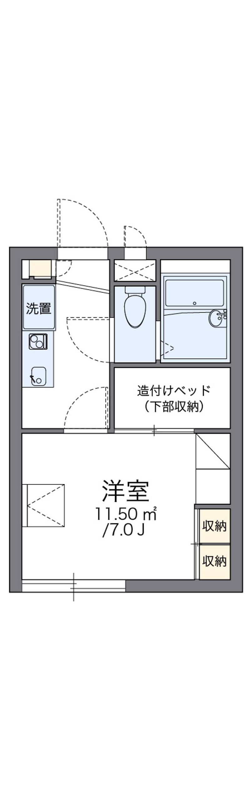 レオパレスヒルサイドテラス岩見 間取図