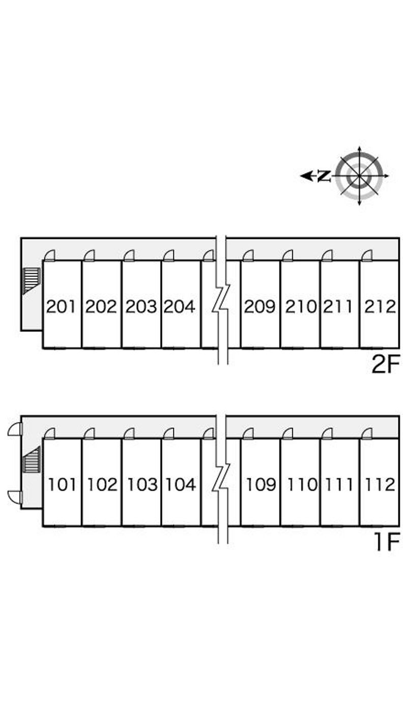レオパレスたいせつ 間取配置図