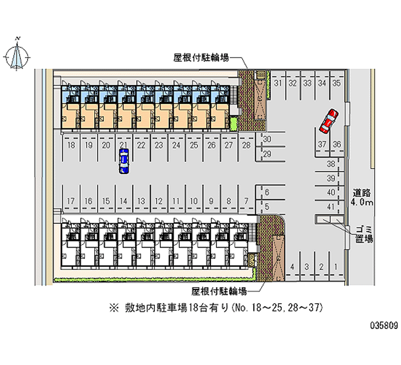 レオパレスＥａｓｔＣｒｅｅｋⅡ 月極駐車場