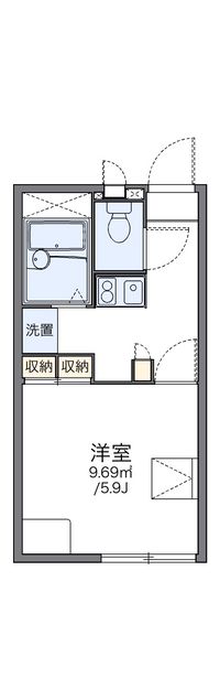 レオパレスフリーダムベッセルⅢ 間取り図