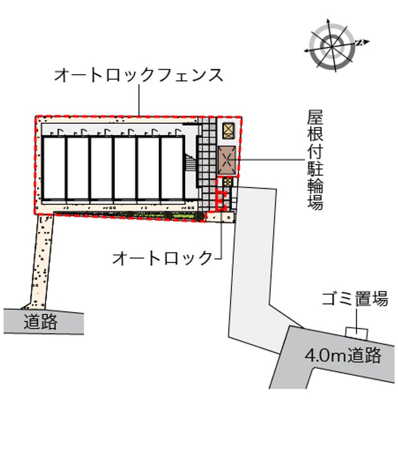 レオパレスコーワ　ビレッジ 配置図