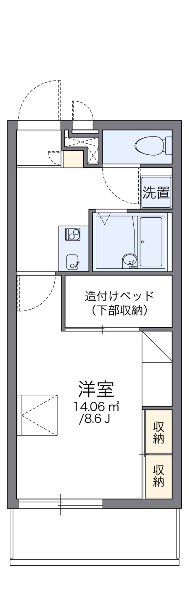 レオパレスクレベール 間取図