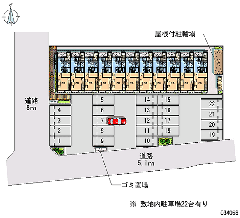 レオパレス六条大溝 月極駐車場