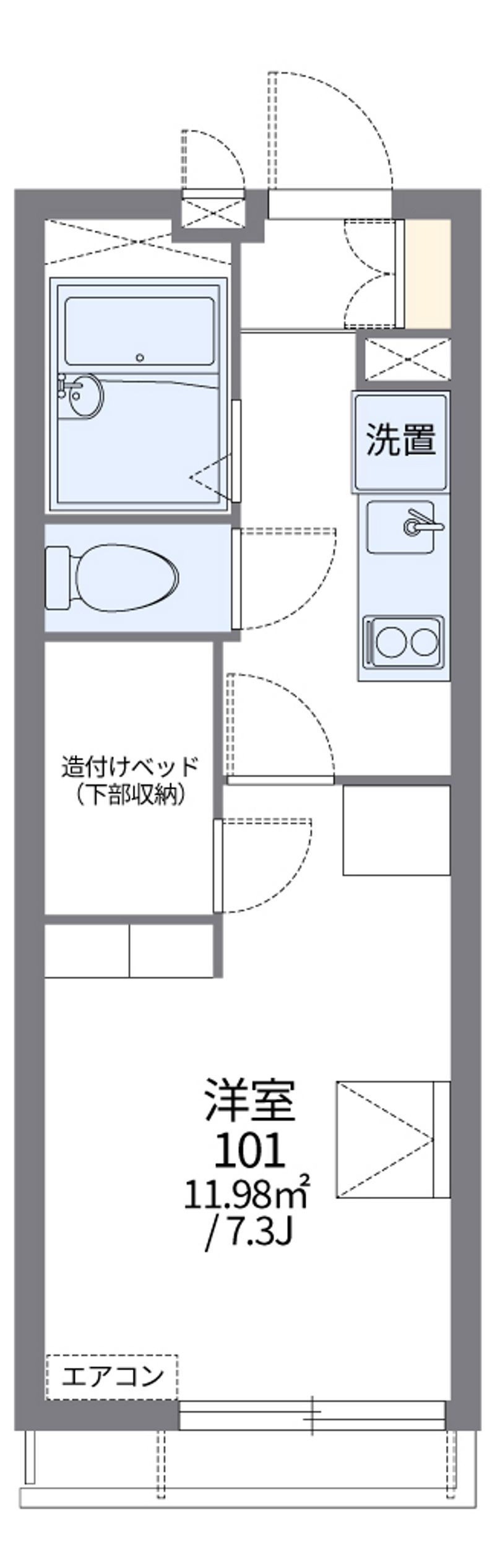 レオパレス高知 間取図