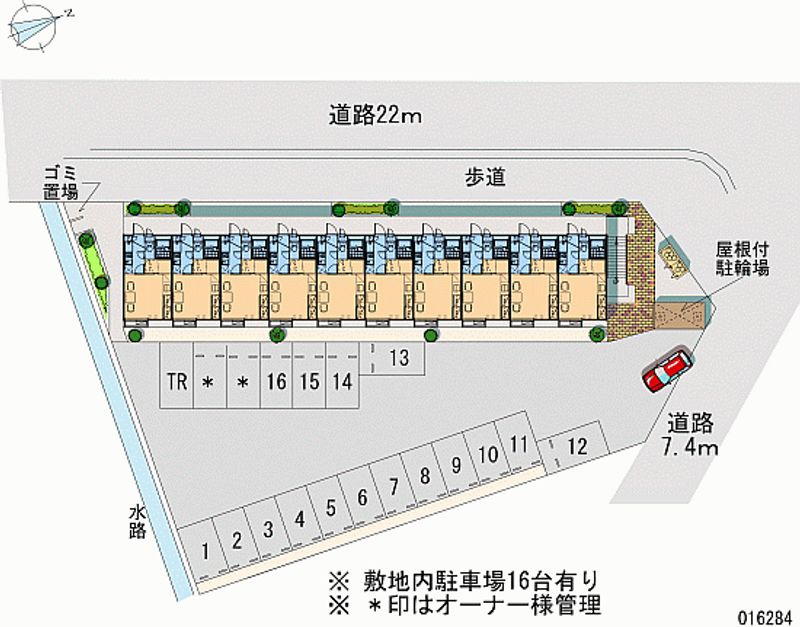 レオパレスフルーブ 月極駐車場