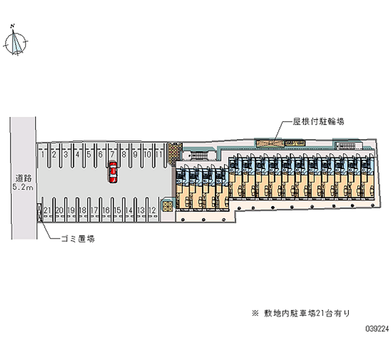 レオパレス橋爪中Ⅱ 月極駐車場