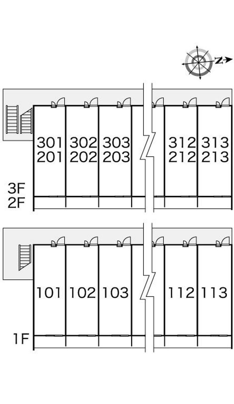 レオパレス日永東 間取配置図