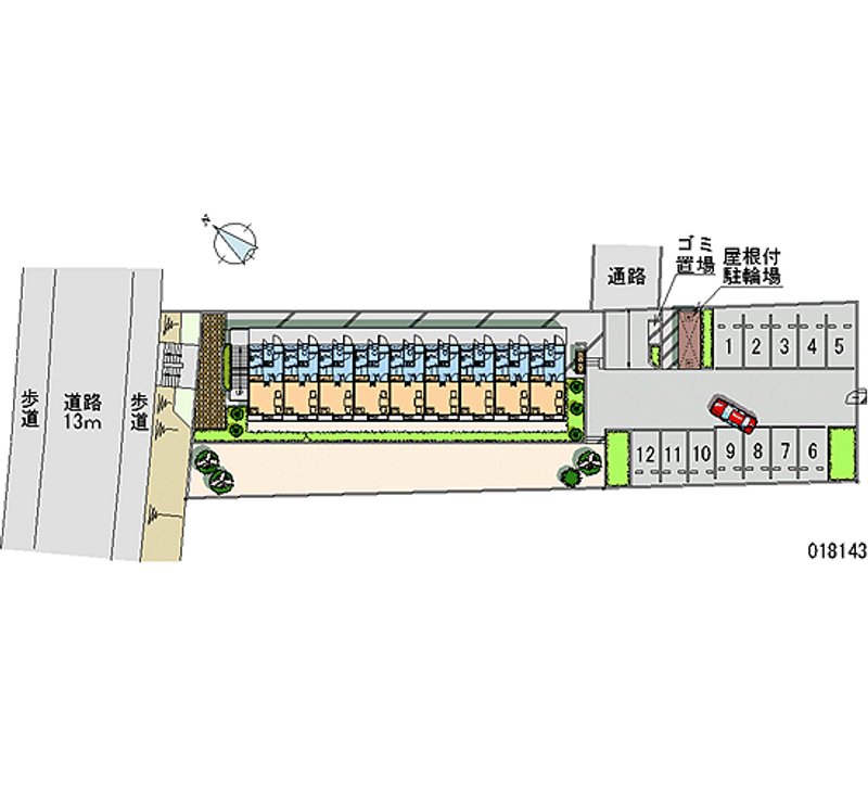 レオパレスルベエル 月極駐車場