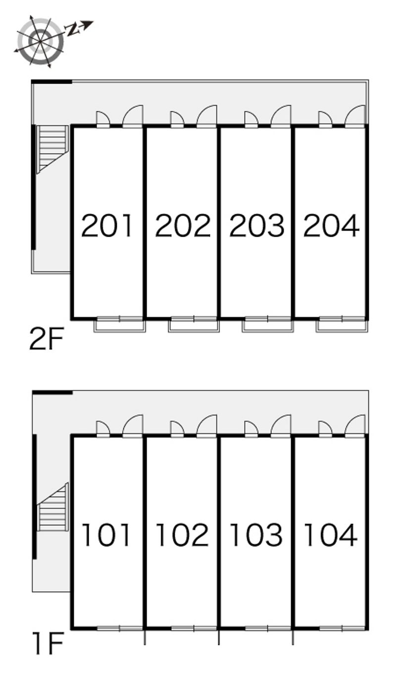 レオパレス西明石南 間取配置図