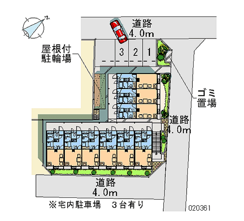 レオパレスフローラ 月極駐車場