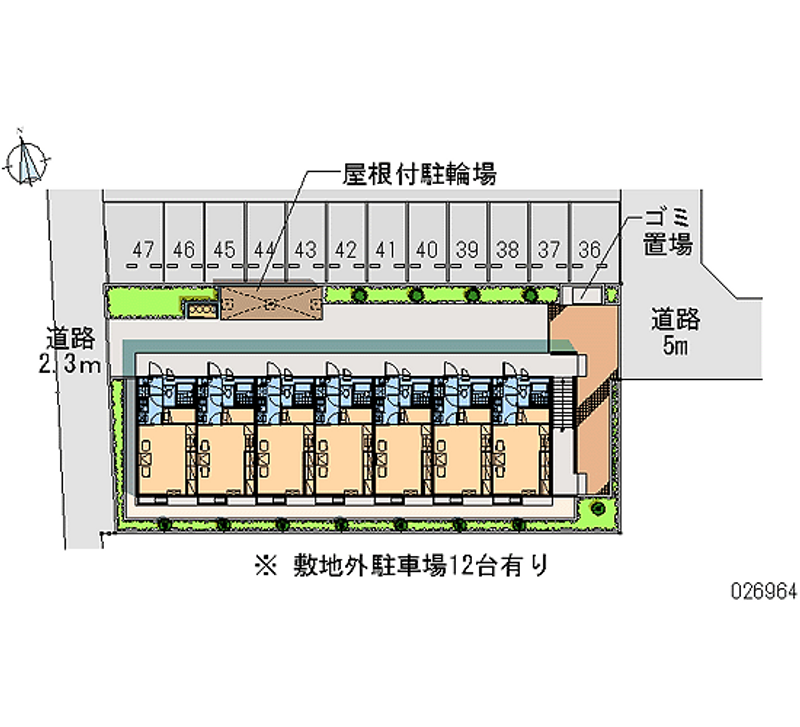 レオパレスサンヒルズ 月極駐車場