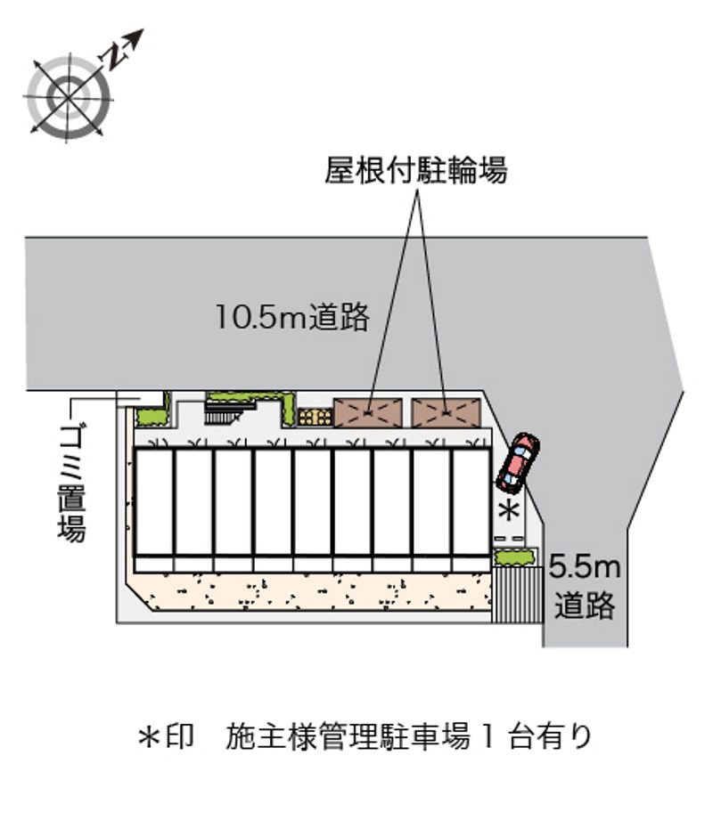 レオパレス中川Ⅱ 配置図