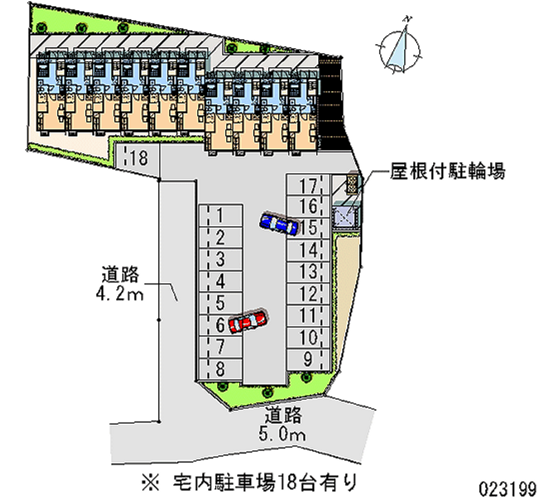 レオパレスシャトレー小石名沢 月極駐車場