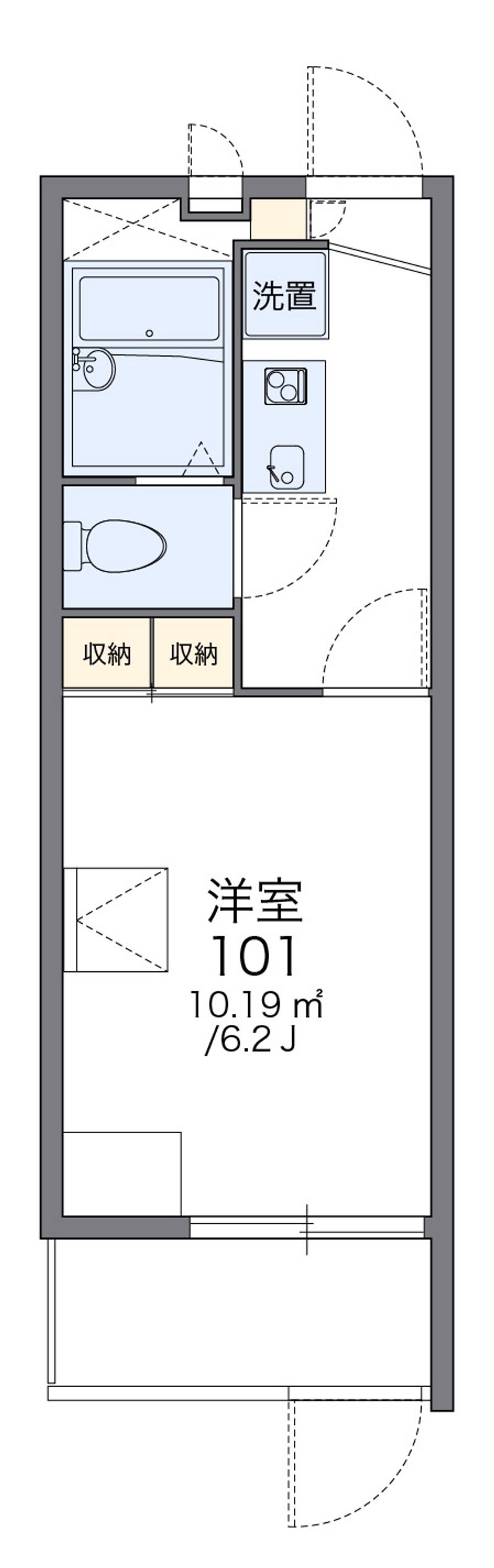 レオパレスさくら　Ｗｅｓｔ 間取図