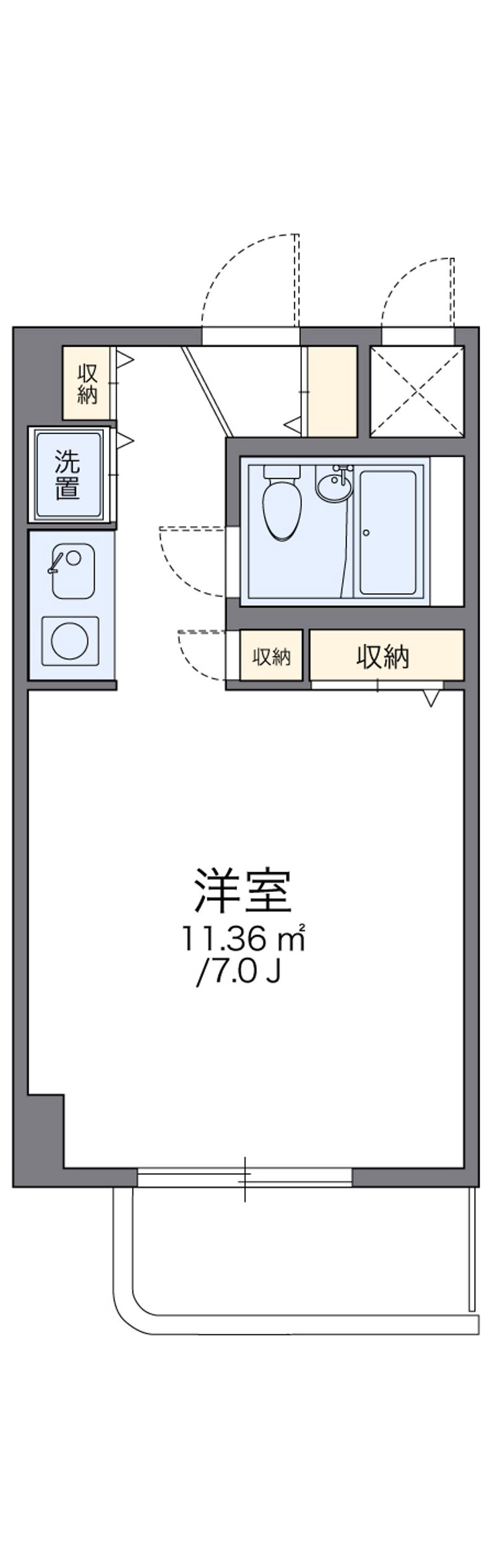 レオパレスエレガンスつくば 間取図