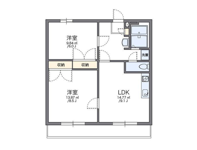 レオパレスＧＲＥＥＮ・ＶＩＥＷ 間取図
