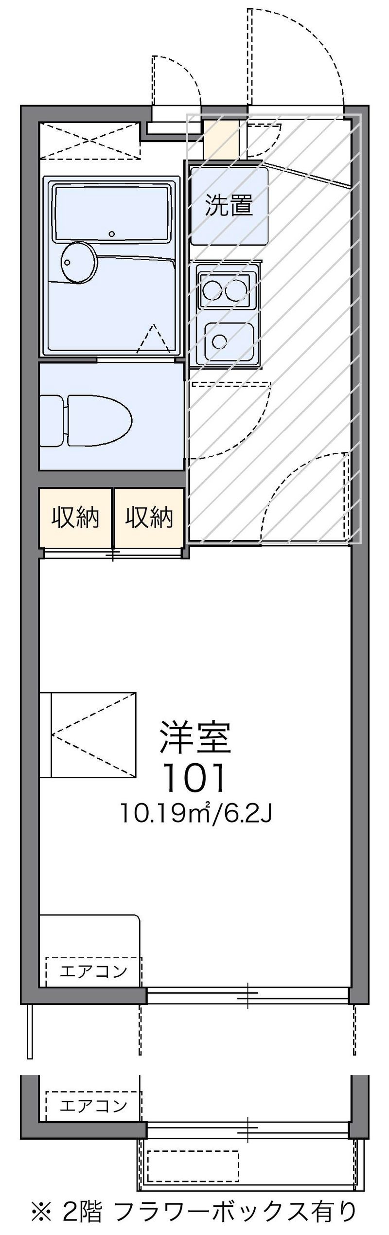 レオパレス藤が丘１番館 間取図