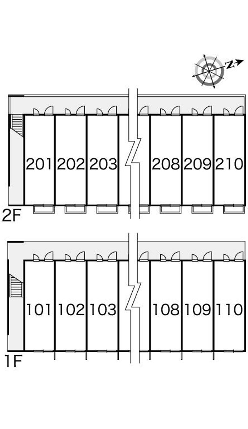 レオパレスリッキーブルー 間取配置図