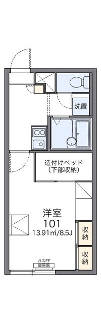 レオパレスＳｅａ　ヒルズ　函館 間取り図