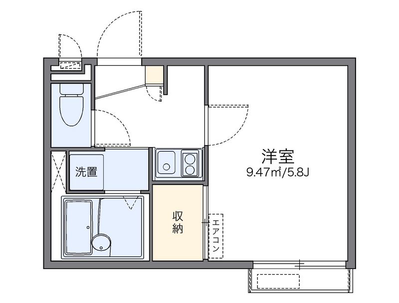 レオパレスバンブー雅 間取図