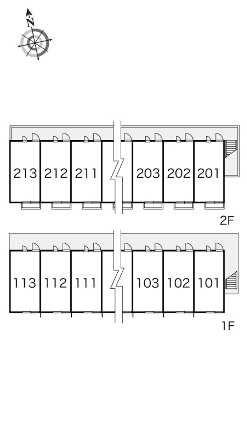 レオパレスドゥジェーム 間取配置図